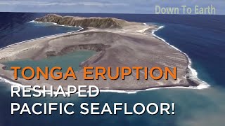 Tonga volcanic eruption changed the shape of Pacific seafloor [upl. by Schwinn]