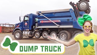 DUMP TRUCK  Big Blue Dump Truck and Front Loader  Season 2 Brecky Breck Field Trips For Kids [upl. by Ecneralc]