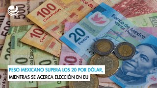 Peso mexicano supera los 20 por dólar mientras se acerca elección en EU [upl. by Eislel]