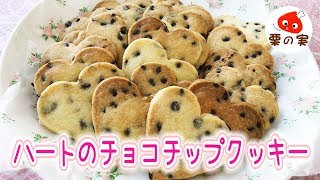 【人気レシピ】さくさくチョコチップクッキーハート型の作り方 [upl. by Winou]