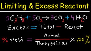 Limiting and Excess Reactant  Stoichiometry Problems [upl. by Toogood]