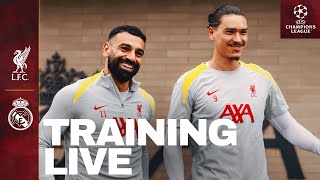 Live Training Liverpool Prepare For Real Madrid  UEFA Champions League [upl. by Korwun]