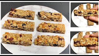 Granola Bars Recipe  Healthy Snack [upl. by Dhiman]