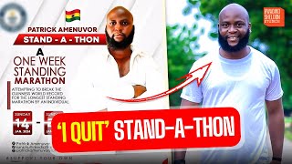 Ghanaian man who started standathon sadly quits after few hours [upl. by Akilegna457]