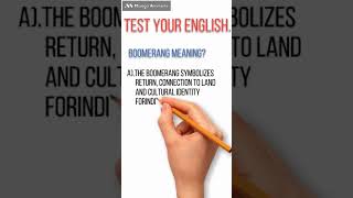 guess boomerang meaning quiz vocabulory dictionary [upl. by Terrena]