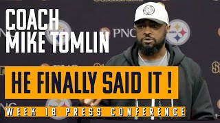 Coach Mike Tomlin Press Conference  Pittsburgh Steelers Vs Baltimore Ravens Week 18 [upl. by Kilian]