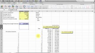 Basic Monte Carlo Simulation of a Stock Portfolio in Excel [upl. by Collete]