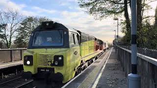 70807 amp 66773 Pride of GB Railfreight haul the High Output Ballast Trains through Shawford [upl. by Eenor]