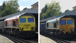 Freightliner Aggregate moves through Earlswood surrey 160924 5920666558 [upl. by Middlesworth491]