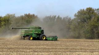 JD 8820 Titan II Cuttin Soybeans [upl. by Regnig]