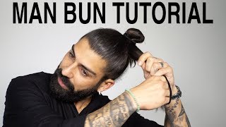 MAN BUN Tutorial ● How to do a MAN BUN  Man Bun binden [upl. by Arv]