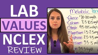 Lab Values Nursing NCLEX Review for Nurses and Nursing Students [upl. by Harriette]