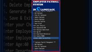 Employee Payroll System in C [upl. by Nidroj]