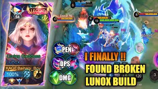 FINALLY I FOUND THE BEST LUNOX BUILD THIS SEASON 🔥 must try [upl. by Imre32]