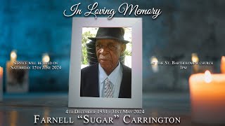 Celebrating The Life of Farnell quotSugarquot Carrington [upl. by Aurore765]