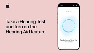 How to take a Hearing Test and turn on the Hearing Aid feature  Apple Support [upl. by Zakarias]