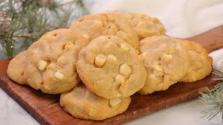 White Chocolate Macadamia Nut Cookies  Easy amp Delicious Holiday Baking [upl. by Rosmunda]