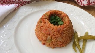 TURKISH BULGUR PILAF WITH TOMATOES  Pub Style Pilaf Recipe [upl. by Airtemed279]