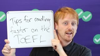 TOEFL Tuesday How to Read Faster [upl. by Nnasus]