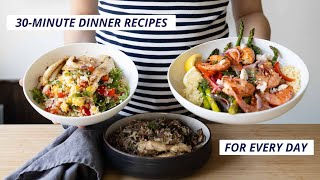 3 Healthy 30 Minute Dinner Recipes [upl. by Hujsak900]