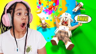 TIANA CHEATED Racing My Friends In ROBLOX TOWER OF HELL [upl. by Birecree]