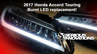 2017 Honda Accord Touring Headlight Burn Strip Replacement [upl. by Ybbed]