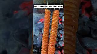 GRILLED SAUSAGE DELICIOUS TASTE 😍 streetfood food cooking [upl. by Sholem]