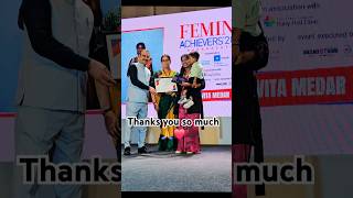 Thank you FEMINA for Honoring me with this wonderful Award for Womens Achievements 2024 Bartender [upl. by Annasoh]