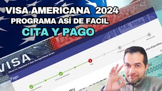 Como programar Cita y pago de la VISA AMERICANA 2024✍️ [upl. by Gleason55]