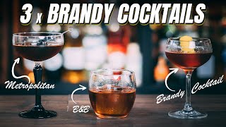 Three Brandy Cocktails  Benedictine Liqueur  Grand Marnier [upl. by Zales]