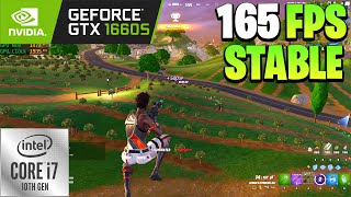 GTX 1660S  Intel I7 10700K  Fortnite Chapter 5 Solos  Competitive Settings  165 FPS CAP  1080p [upl. by Anitsuga]