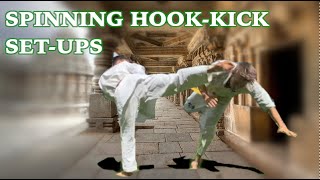 Ushiro Mawashi Geri Spinning Hook Kick Setups amp Combos 1  Full Contact Karate [upl. by Zoila]