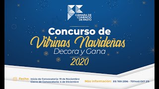 Concurso de Vitrinas Navideñas 2020 [upl. by Jenkel]