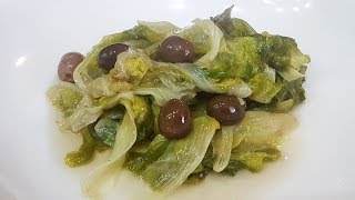 SCAROLA IN PADELLA CON OLIVE A MODO MIO  FoodVlogger [upl. by Aitan]