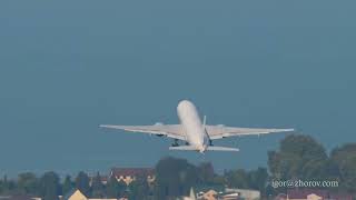 Boeing 777 NordWind Airlines departure [upl. by Nayra]