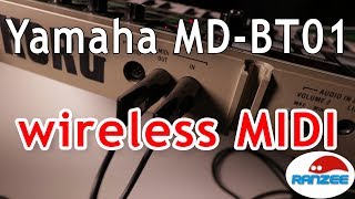 Yamaha MDBT01 Bluetooth MIDI wireless adapter [upl. by Athalee]