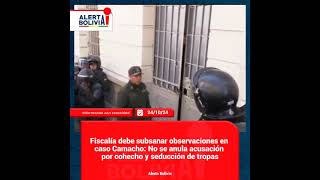 Fiscalía debe subsanar observaciones en caso Cama [upl. by Nohshan]