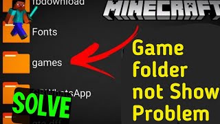 Minecraft Games Folder Not Found in File Manage Minecraft Folder Not Showing kk search [upl. by Marcellina]