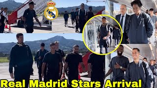 Real Madrid Arrival In Sociedad🔥MbappeMilitaoEndrickBellinghamViniciusReal Sociedad vs Madrid [upl. by Etat]