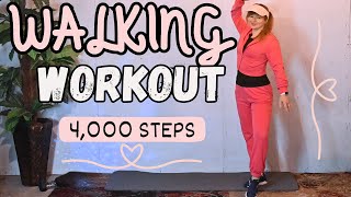 30MIN CONTINUOUS WALKING WORKOUT  Fast 4000 Steps Cardio Walk at Home [upl. by Nal]