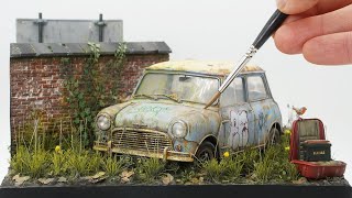 FULL BUILD DIORAMA Tamiya Morris Mini Cooper 1275s 124 scale [upl. by Grace711]