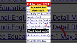 kuk ba result expected date distance private kuk shorts youtubeshorts kuk result updates exam [upl. by Leon593]