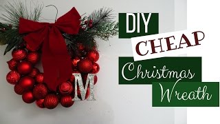 DIY Cheap Christmas Wreath [upl. by Nuahsal922]