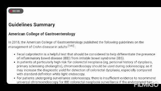 Summary of ACG guidelines for management crohns disease 2018 [upl. by Idnaj]