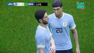 🔴URUGUAY VS BRAZIL LIVE  COPA AMERICA QUARTERFINAL PES 21 Simulation Gameplay [upl. by Yevre]