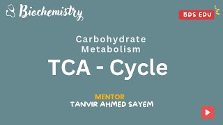 TCA cycle  Carbohydrate metabolism  Biochemistry  Tanvir Ahmed Sayem  For BDS  BDS Edu [upl. by Kassel]