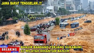 SUKABUMI AMBYAR  BANJIR BANDANG TERJANG WILAYAH SUKABUMI RATUSAN WARGA PANIK TERSERET BANJIR [upl. by Ianteen]