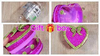 DIY HEART GIFT BOX MADE OUT OF PLASTIC BOTTLECHOCOLATE BOX LIVE [upl. by Airual]