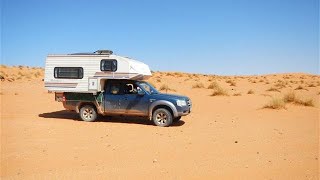 How we load our demountable camper onto our pickup truck [upl. by Llesirg]