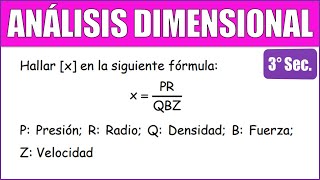 Hallar x en la siguiente fórmula P Presión R Radio Q Densidad  ANÁLISIS DIMENSIONAL [upl. by Olson543]